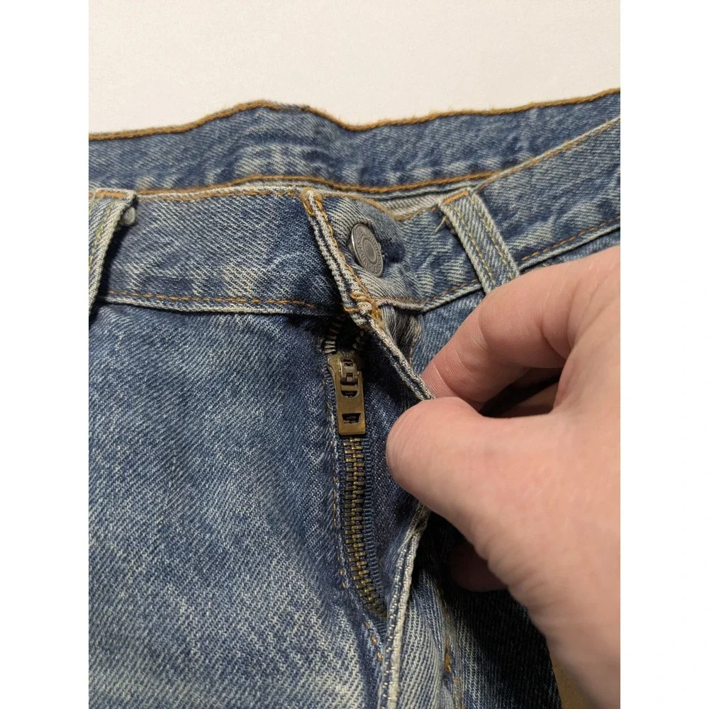 LEVIS 541 ATHLETIC TAPER Men 32X30 Blue Distressed Stretch Blend Denim Jeans NEW